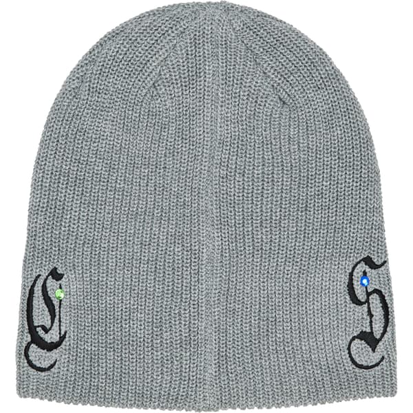 Supreme AOI Gems Beanie - Heather Grey (front)