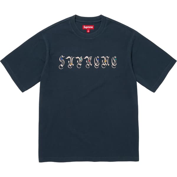 Supreme AOI Gems S/S Top - Navy (front)