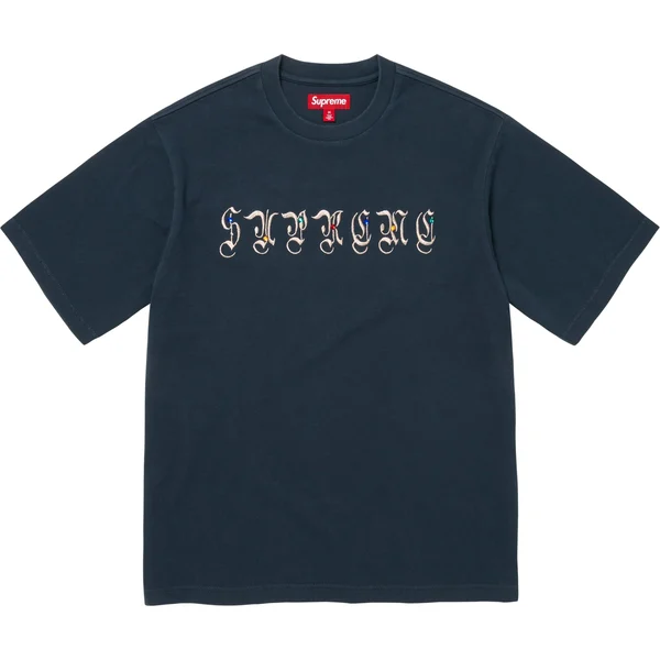 Supreme AOI Gems S/S Top - Navy (front)