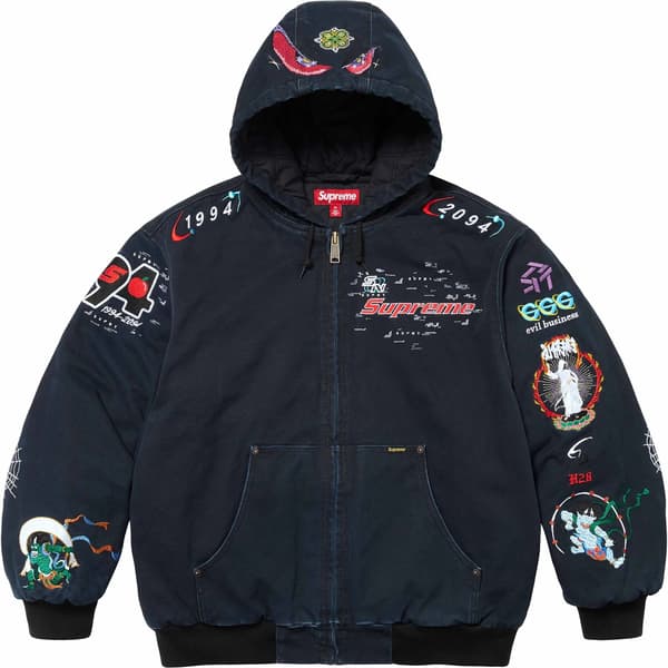 Supreme AOI Hooded Work Jacket - Black (front)