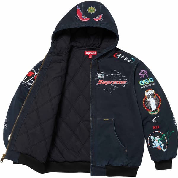 Supreme AOI Hooded Work Jacket - Black (front)