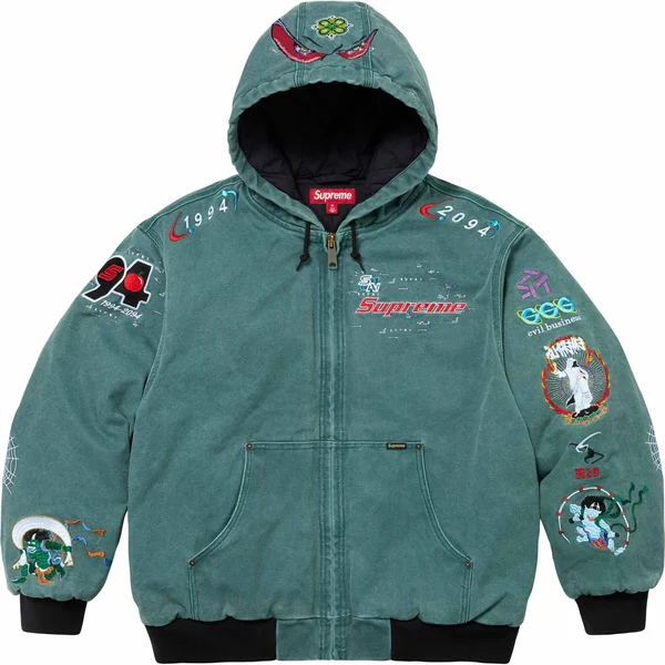 Supreme AOI Hooded Work Jacket - Teal (front)