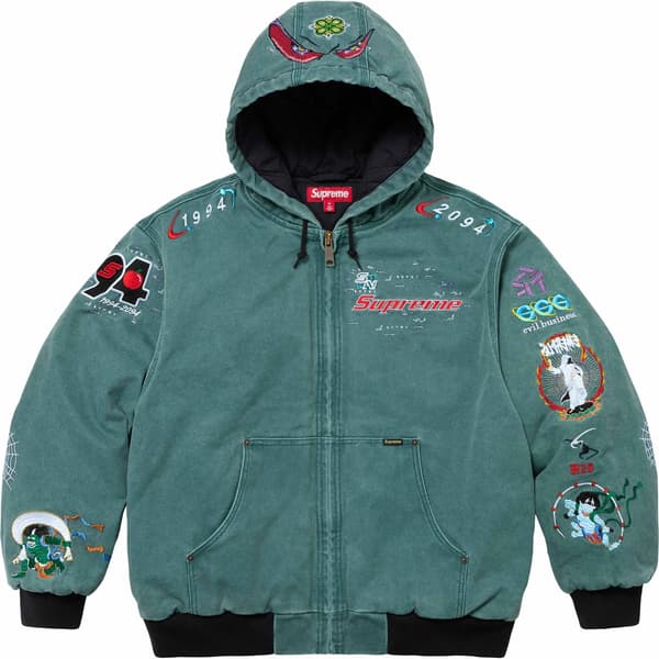 Supreme AOI Hooded Work Jacket - Teal (front)