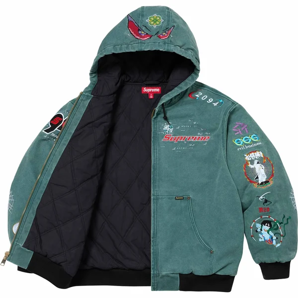 Supreme AOI Hooded Work Jacket - Teal (front)