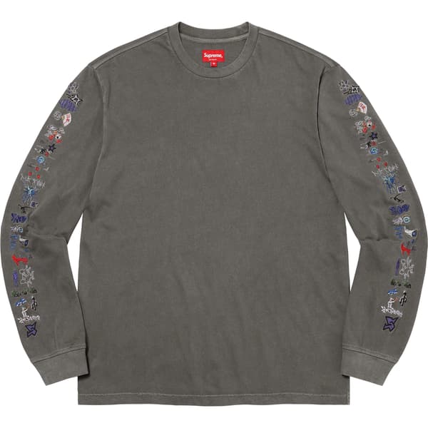 Supreme AOI Icons L/S Top - Black (front)