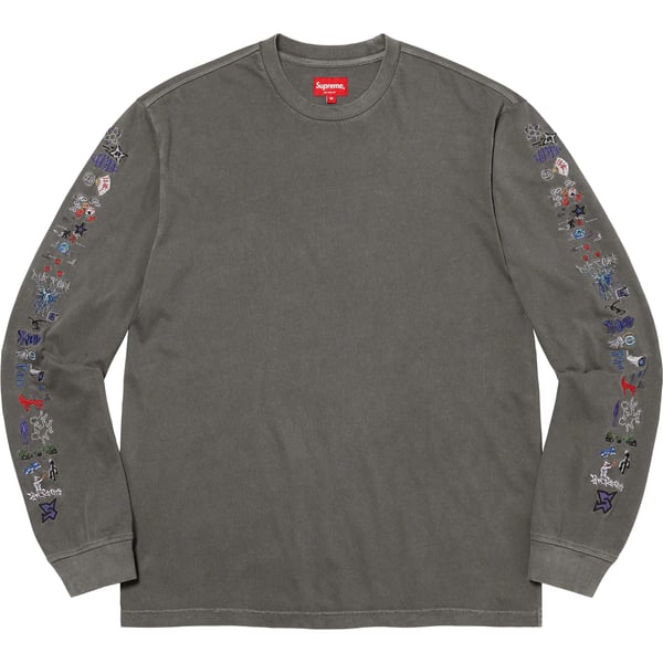 Supreme AOI Icons L/S Top - Black (front)