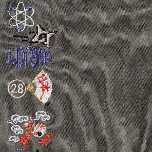 Supreme AOI Icons L/S Top - Black (front)