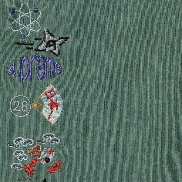 Supreme AOI Icons L/S Top - Dusty Green (front)