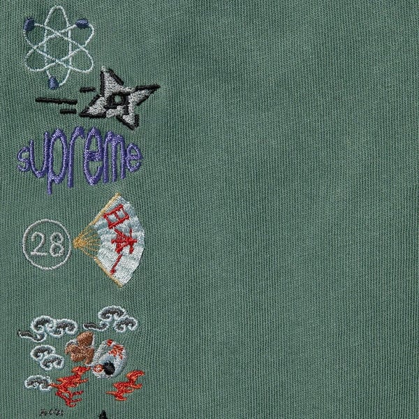 Supreme AOI Icons L/S Top - Dusty Green (front)