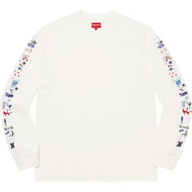 Supreme AOI Icons L/S Top White