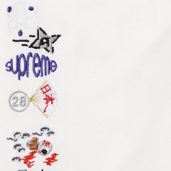 Supreme AOI Icons L/S Top - White (front)