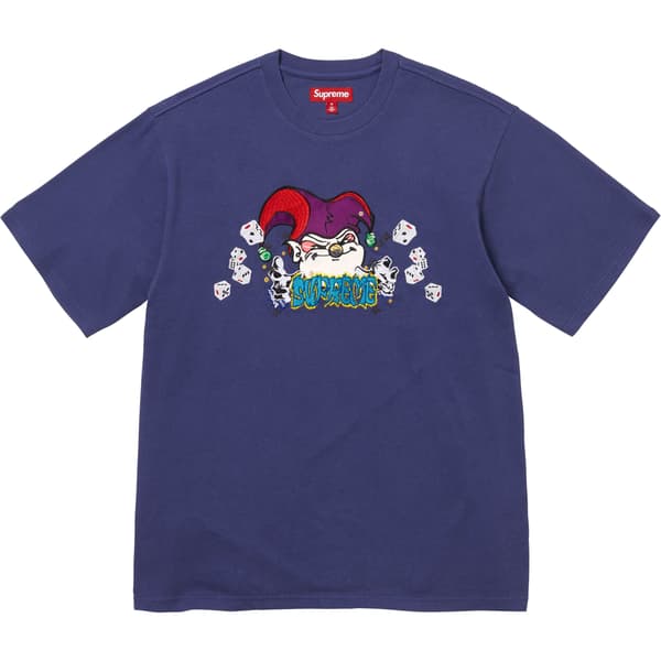 Supreme AOI Jester S/S Top - Washed Navy (front)