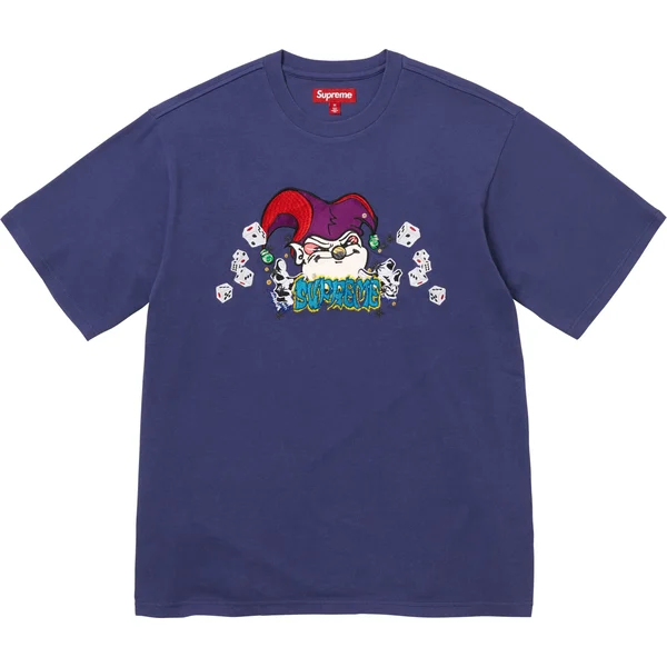 Supreme AOI Jester S/S Top - Washed Navy (front)