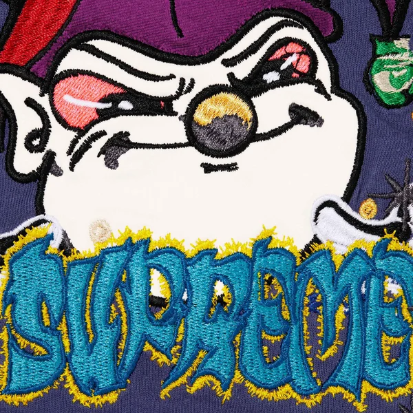 Supreme AOI Jester S/S Top - Washed Navy (front)