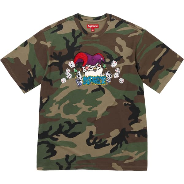 Supreme AOI Jester S/S Top - Woodland Camo (front)