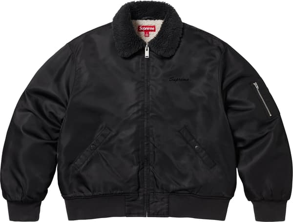 Supreme AOI Nylon Bomber Jacket - Black (front)