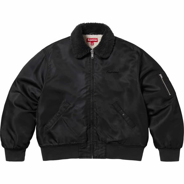 Supreme AOI Nylon Bomber Jacket - Black (front)