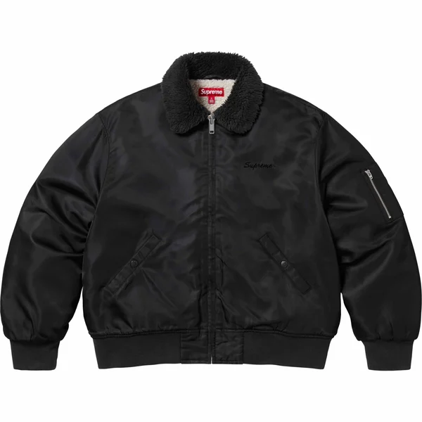 Supreme AOI Nylon Bomber Jacket - Black (front)