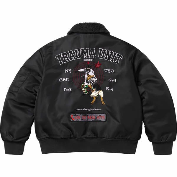 Supreme AOI Nylon Bomber Jacket - Black (front)