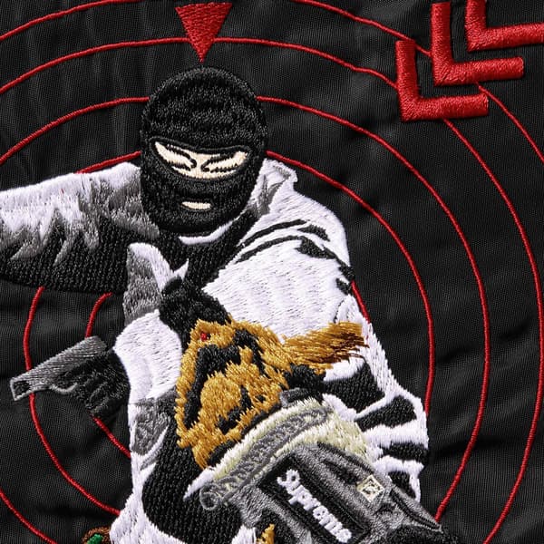 Supreme AOI Nylon Bomber Jacket - Black (front)