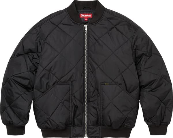 Supreme AOI Quilted Work Jacket - Black (front)