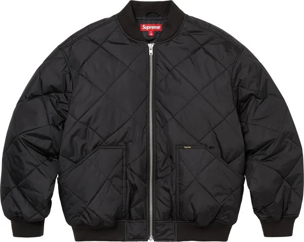 Supreme AOI Quilted Work Jacket - Black (front)