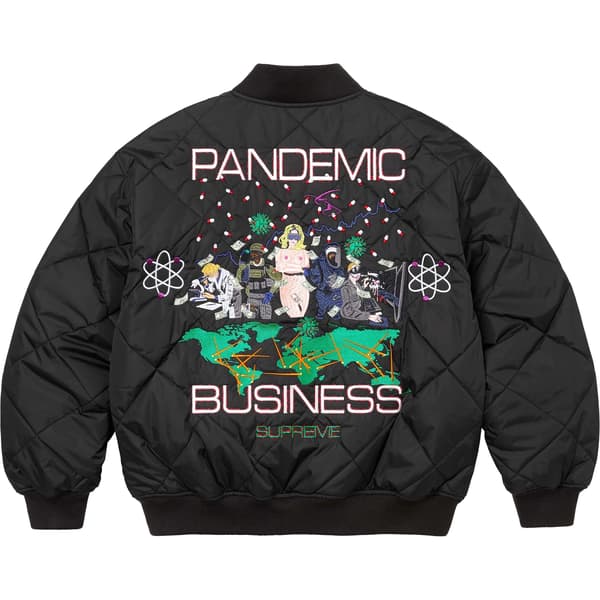 Supreme AOI Quilted Work Jacket - Black (front)