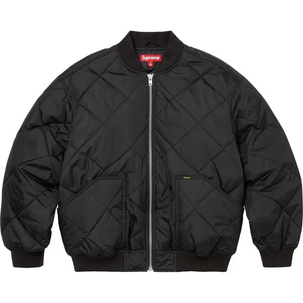 Supreme AOI Quilted Work Jacket - Black (front)