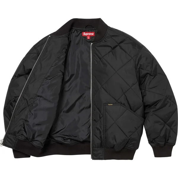 Supreme AOI Quilted Work Jacket - Black (front)