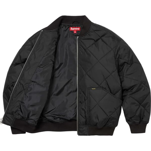 Supreme AOI Quilted Work Jacket - Black (front)