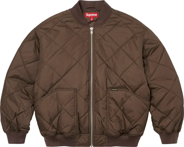 Supreme AOI Quilted Work Jacket - Brown (front)