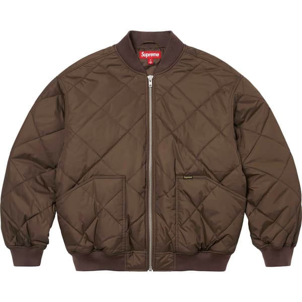 Supreme AOI Quilted Work Jacket - Brown (front)