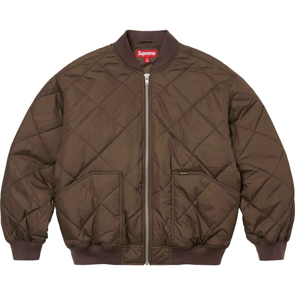 Supreme AOI Quilted Work Jacket - Brown (front)
