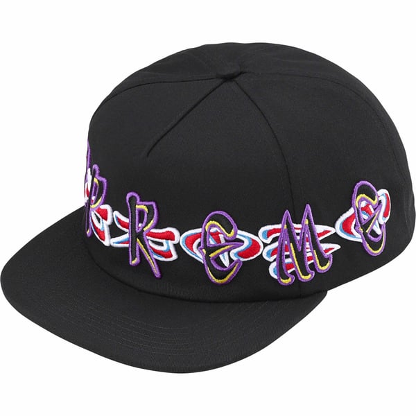 Supreme AOI Spellout 5-Panel - Black (front)