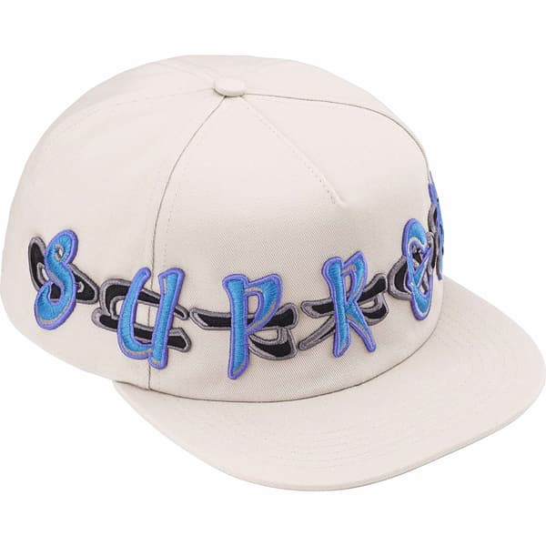 Supreme AOI Spellout 5-Panel - Stone (front)