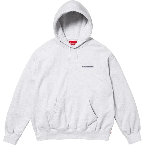 Supreme AOI Stacked Hooded Sweatshirt - Ash Grey (front)