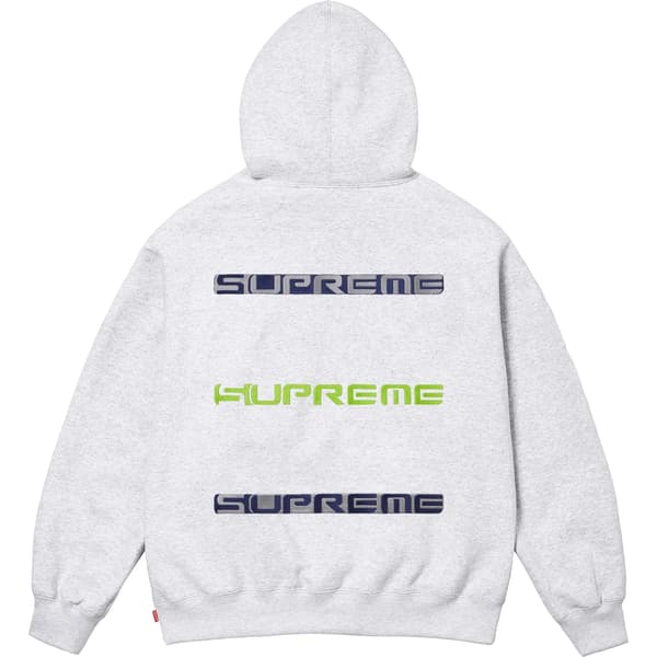 Supreme AOI Stacked Hooded Sweatshirt - Ash Grey (front)