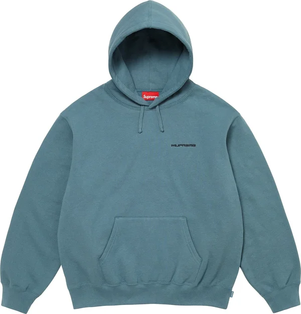 Supreme AOI Stacked Hooded Sweatshirt - Slate (front)