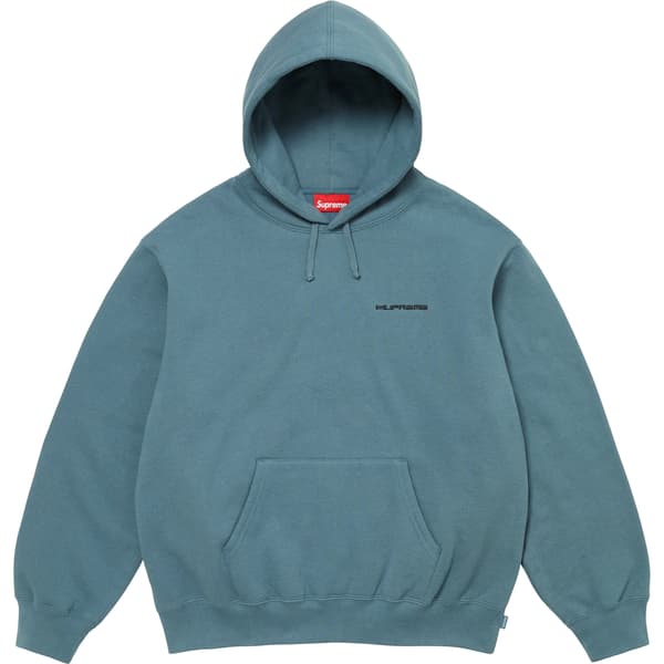Supreme AOI Stacked Hooded Sweatshirt - Slate (front)