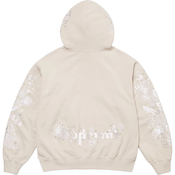 Supreme AOI Zip Up Hooded Sweatshirt - Natural (front)