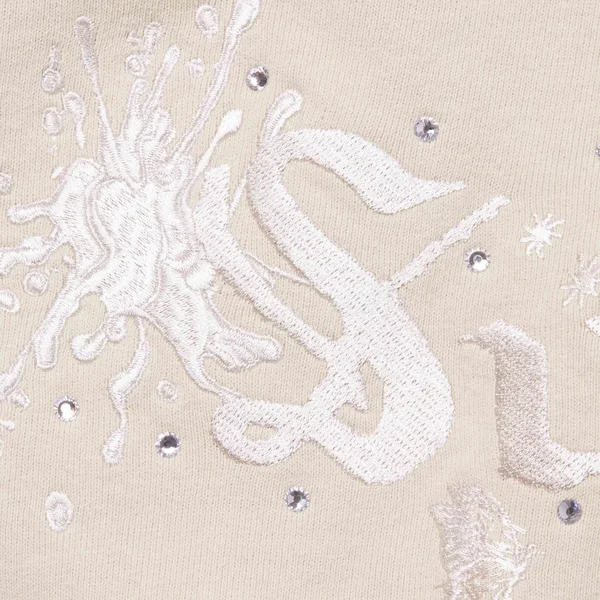 Supreme AOI Zip Up Hooded Sweatshirt - Natural (front)