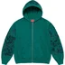 Supreme AOI Zip Up Hooded Sweatshirt - Teal (front)