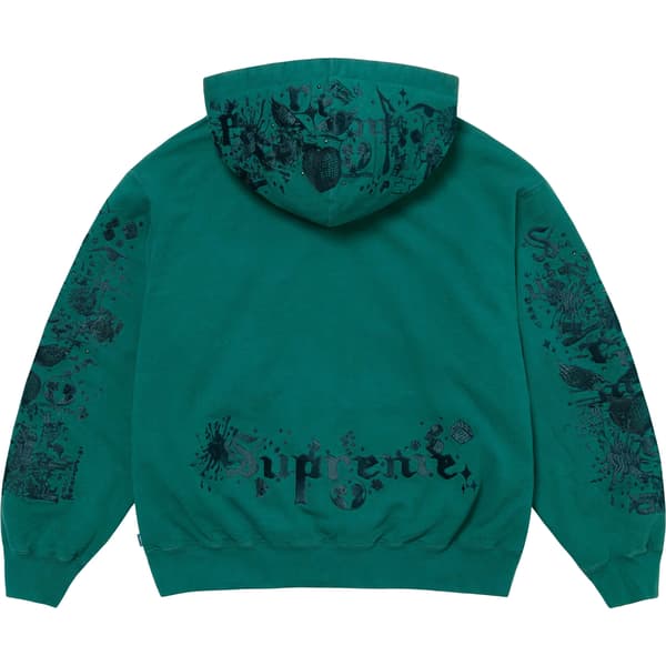 Supreme AOI Zip Up Hooded Sweatshirt - Teal (front)