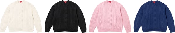 Supreme Appliqué Cable Knit Sweater - Product Image