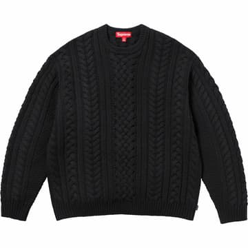 Supreme Appliqué Cable Knit Sweater