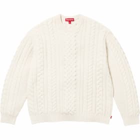 Supreme Appliqué Cable Knit Sweater Ivory