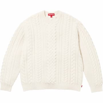 Supreme Appliqué Cable Knit Sweater