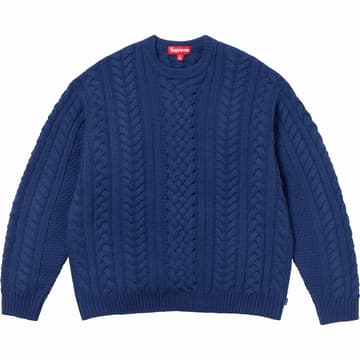 Supreme Appliqué Cable Knit Sweater