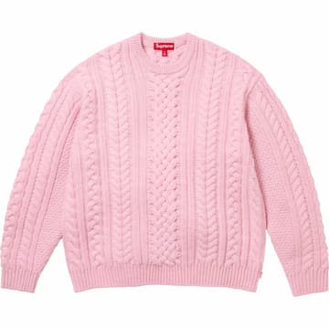 Supreme Appliqué Cable Knit Sweater
