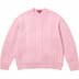 Supreme Appliqué Cable Knit Sweater - Pink (front)